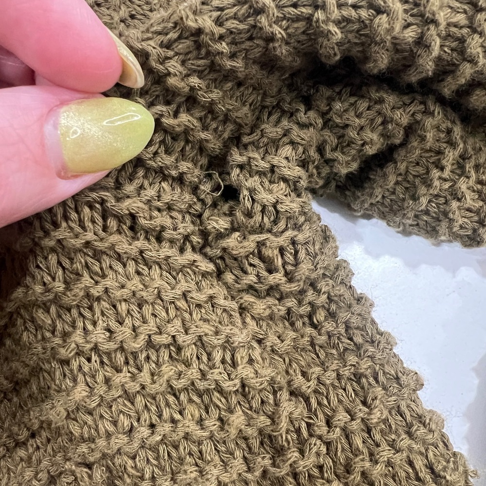 Madewell Olive Ruffle Collar Cardigan Sweater - Picture 3 of 3